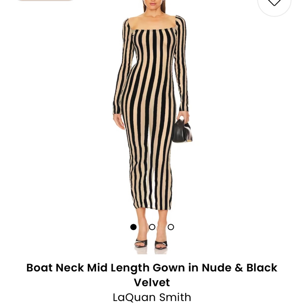Laquan Smith Striped Gown